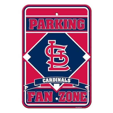 St. Louis Cardinals Sign - Plastic - Fan Zone Parking - 12 In X 18 In